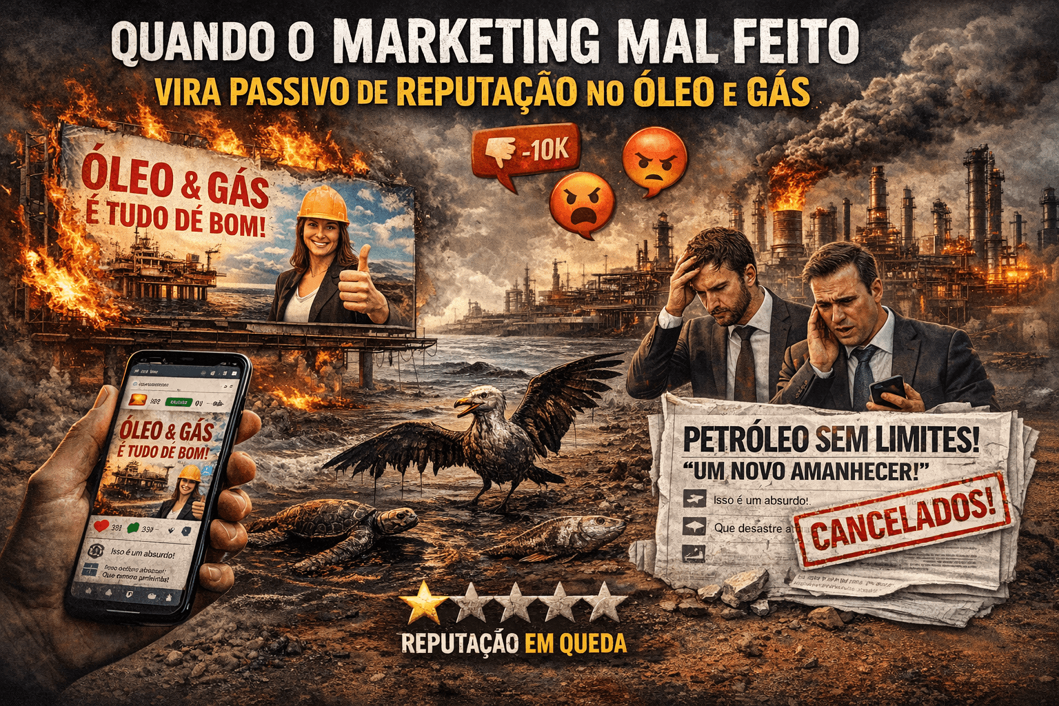 Quando o marketing mal feito vira passivo de reputação no óleo e gás