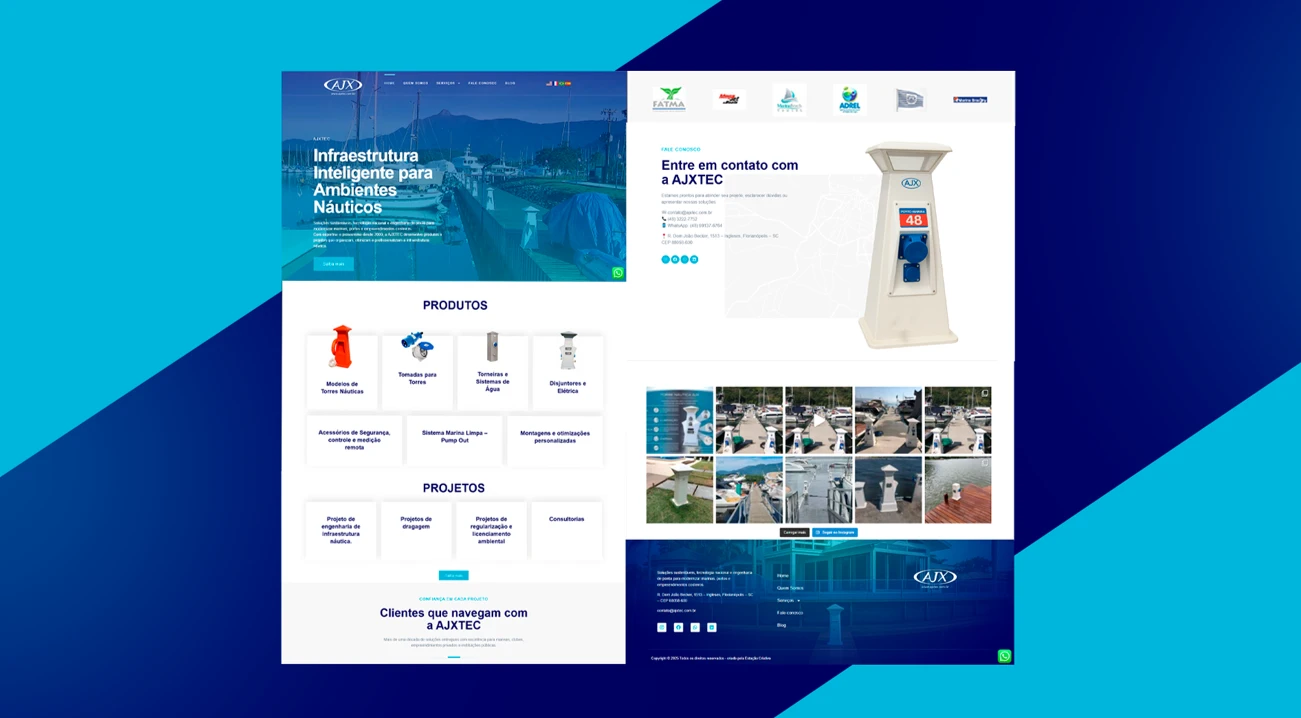 Site desenvolvido para AJXTEC